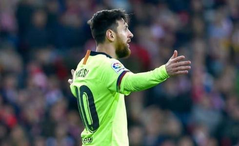 ليونيل ميسي نجم فريق برشلونة في الدوري الاسباني خلال مباراة اتلتيك بلباو