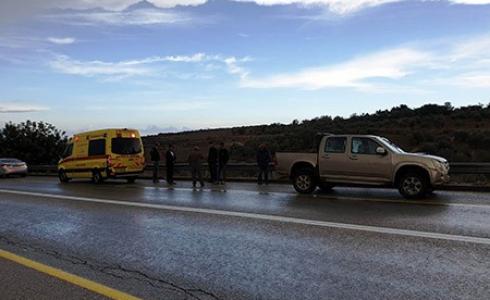 إصابة سيدة أثر حادث طرق قرب مفترق عبلين