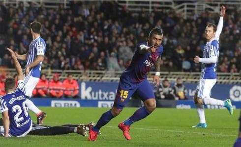 جانب من مباراة برشلونة وريال سوسييداد
