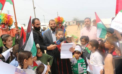 جانب من فعالية يوم الطفل الفلسطيني 