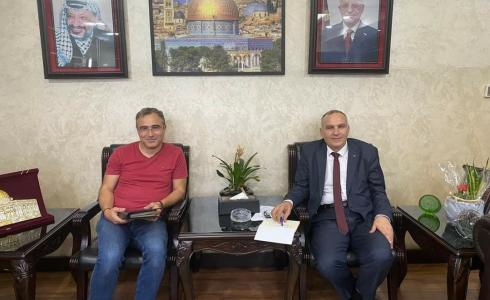 لقاء وزير الاتصالات اسحق سدر مع هاني العلمي مدير شكرة كوول نت