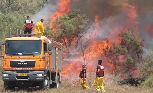 اندلاع حريقين في غلاف غزة - ارشيفية