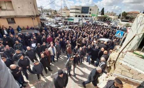 تشييع جثمان الشاب حمزة كنانه في يافة الناصرة