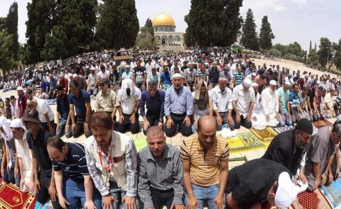 صلاة الجمعة الثالثة من شهر رمضان في المسجد الأقصى