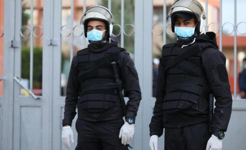 الأمن عند أحد مراكز الحجر الصحي بغزة