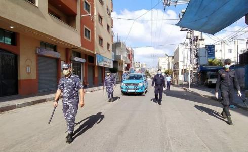 حظر التجول في شوارع غزة بسبب انتشار كورونا