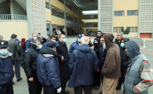 لجنة الطوارئ تتفقد مراكز الحجر الصحي في مدينة خانيونس