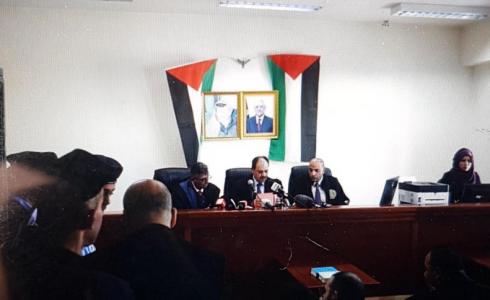 جانب من جلسة محاكمة المتهمين في القضية اليوم