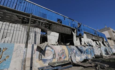 مصنع النايلون الذي استهدفته طائرات الاحتلال- غزة