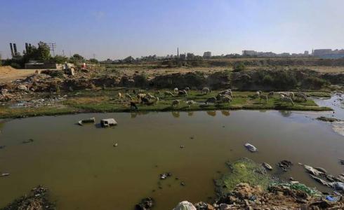 مياه الصرف الصحي تتدفق إلى غلاف غزة -توضيحية-