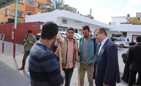 جانب من الحملة التي نظمتها جامعة فلسطين