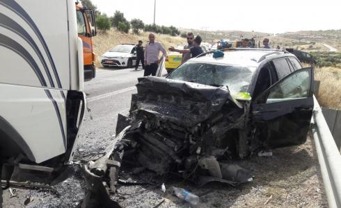 مصرع مواطن وإصابة 4 اخرين في حادث سير وقع جنوب بيت لحم  