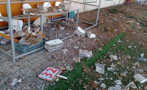 قصف ملعب بيت حانون البلدي