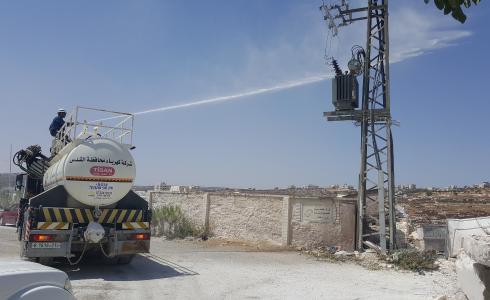  كهرباء القدس تبدأ غسل شبكات الضغط العالي تمهيداً لاستقبال الشتاء