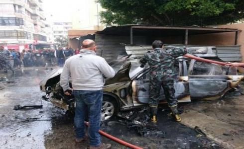 تفجير مركبة احد كوادر حماس في صيدا يناير الماضي