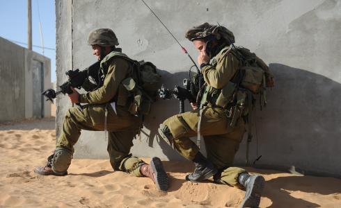 الجيش الاسرائيلي خلال تدريبات قرب غزة