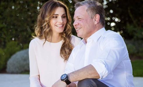 الملكة رانيا العبد الله وزوجها