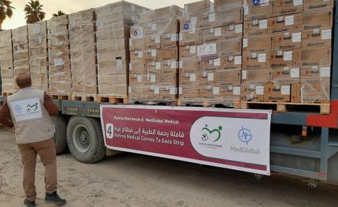 وصول قافلة رحمة الطبية الرابعة إلى غزة