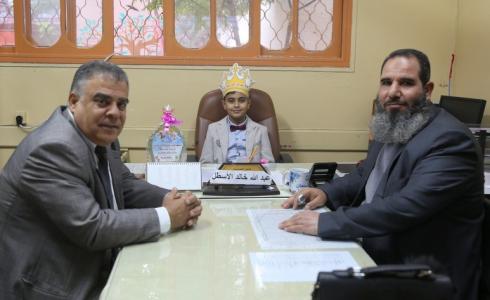 الفرا يشيد بمبادرة المعلم الصغير في مدرسة العلا للبنين