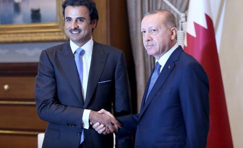 رجب طيب اردوغان - الرئيس التركي وتميم بن حمد أمير قطر -ارشيف-