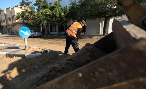 عملية معالجة آثار المنخفض الجوي الذي تعرضت له مدينة غزة 
