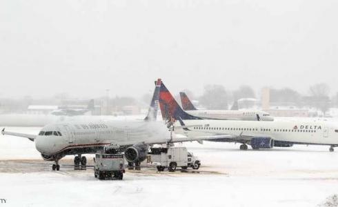 الأجواء الثلجية مطار بوسطن