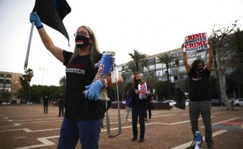 مظاهرة ضد نتنياهو في تل أبيب يوم الأحد الماضي 