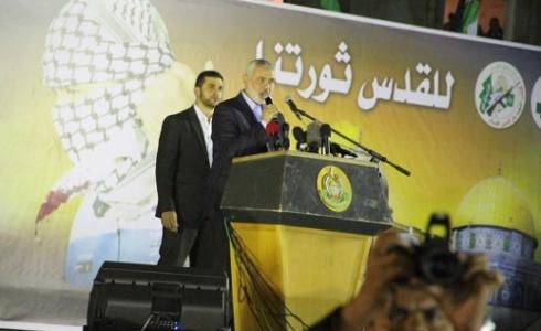 هنية يلقى كلمة بالنصيرات
