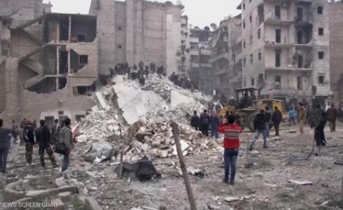 آثار قصف في حلب - أرشيفية
