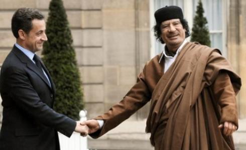 الراحل القذافى و ساركوزي