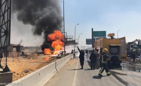 الانفجار نجم عن اصطدام شاحنة بخط مواد بترولية