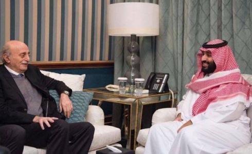 وليد جنبلاط مع ولي العهد السعودي محمد بن سلمان