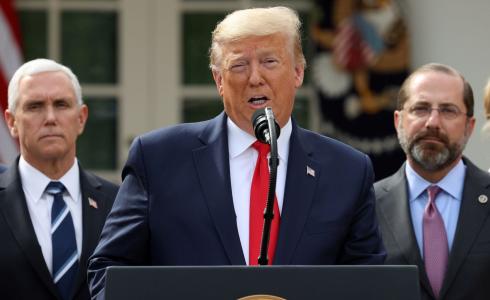 ترامب خلال المؤتمر الصحفي