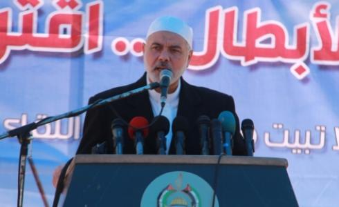 إسماعيل هنية خلال الخطبة