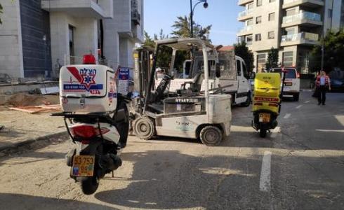 اصابة عامل في ورشة بناء