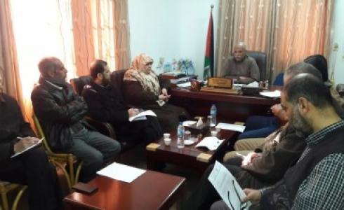اجتماع وزارة التنمية الاجتماعية في غزة