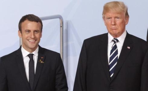 الرئيس الأمريكي دونالد ترامب ونظيره الفرنسي إيمانويل