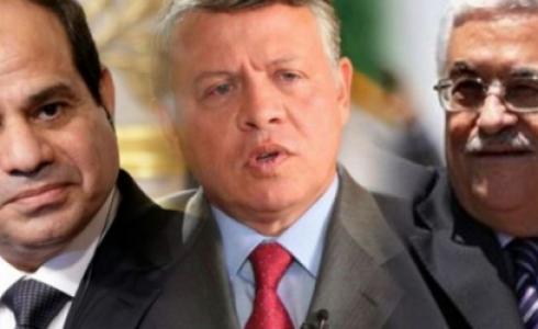 الرئيس عباس والسيسي والملك عبد الله