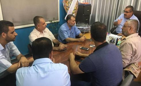 بلدية غزة تبحث مع وفد من معسكر الشاطئ قضايا المياه والصرف الصحي