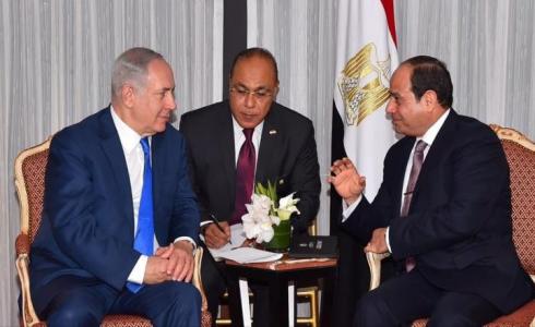 لقاء سابق يجمع الرئيس المصري عبد الفتاح السيسي ورئيس الوزراء الإسرائيلي بنيامين نتنياهو 