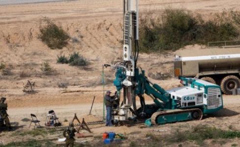 بناء جدار على حدود غزة