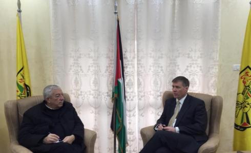 نائب رئيس حركة فتح محمود العالول يلتقي مع القنصل البريطاني في رام الله