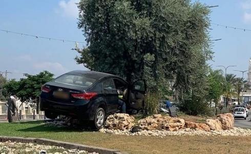 إصابة سيدة في حادث سير ذاتي في كفر قاسم