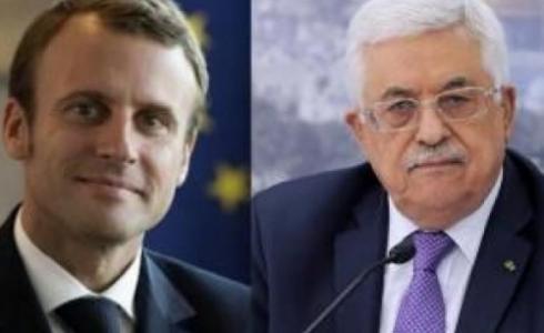 الرئيس محمود عباس والرئيس الفرنسي الفرنسي إيمانويل ماكرون