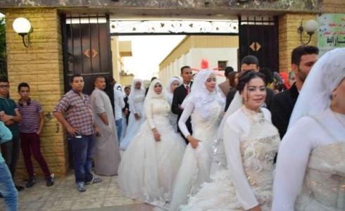 حفل زفاف جماعي لـ160 عريساً وعروساً بنابلس