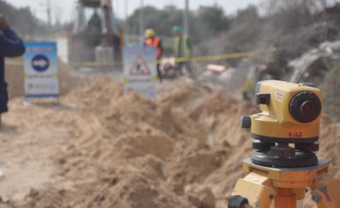 بلدية جباليا النزلة تبدأ بمشروع إعادة تأهيل شبكة الصرف الصحي