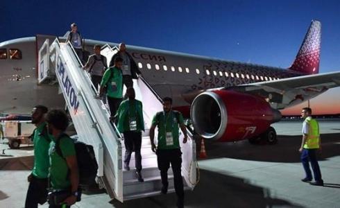 طائرة المنتخب السعودي تنجو من كارثة في مونديال روسيا 2018