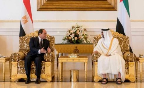 جانب من اللقاء بين الشيخ محمد بن زايد والسيسي