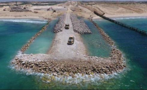 مشاهد للجدار البحري على شاطئ زيكيم شمال غزة