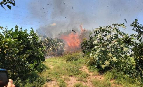 حريق في غلاف غزة - ارشيفية
